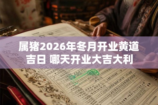 属猪2026年冬月开业黄道吉日 哪天开业大吉大利