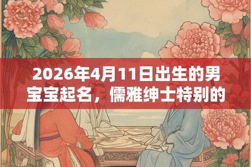 2026年4月11日出生的男宝宝起名，儒雅绅士特别的名字推荐