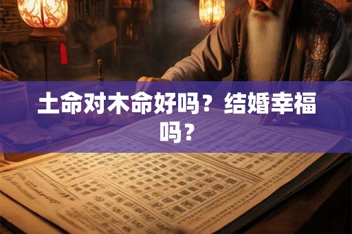 土命对木命好吗？结婚幸福吗？