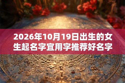 2026年10月19日出生的女生起名字宜用字推荐好名字赏析