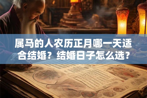 属马的人农历正月哪一天适合结婚？结婚日子怎么选？