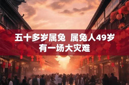 五十多岁属兔  属兔人49岁有一场大灾难