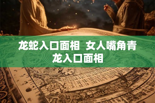 龙蛇入口面相  女人嘴角青龙入口面相
