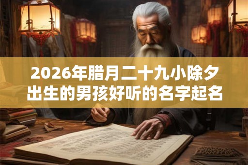 2026年腊月二十九小除夕出生的男孩好听的名字起名大全