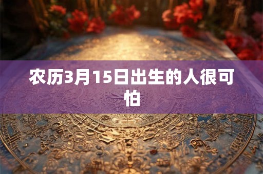 农历3月15日出生的人很可怕