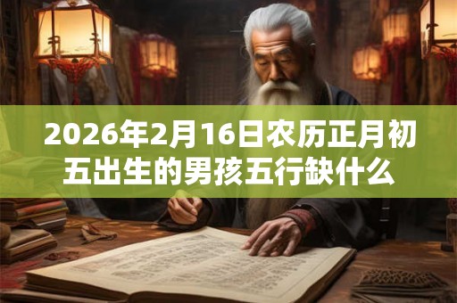 2026年2月16日农历正月初五出生的男孩五行缺什么 2026年2月16日农历正月初五出生的男孩五行缺什么