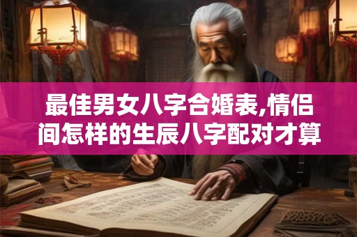 最佳男女八字合婚表,情侣间怎样的生辰八字配对才算完美？