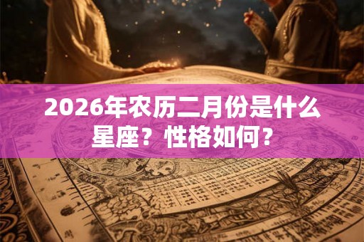 2026年农历二月份是什么星座？性格如何？