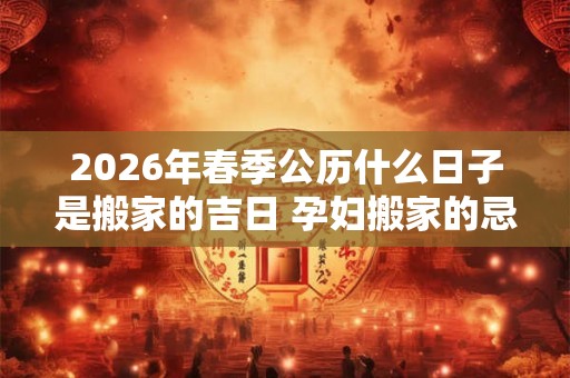 2026年春季公历什么日子是搬家的吉日 孕妇搬家的忌讳 2026年春季公历什么日子是搬家的吉日 孕妇搬家的忌讳