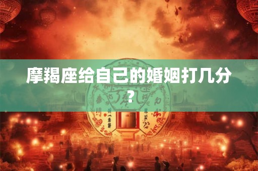 摩羯座给自己的婚姻打几分？
