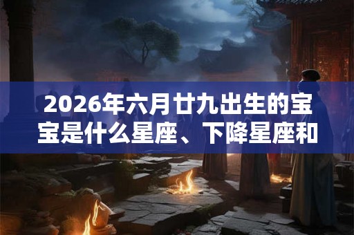 2026年六月廿九出生的宝宝是什么星座、下降星座和上升星座 2026年六月廿九出生的宝宝是什么星座、下降星座和上升星座