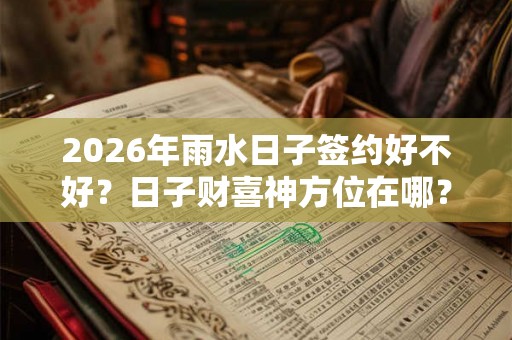 2026年雨水日子签约好不好？日子财喜神方位在哪？