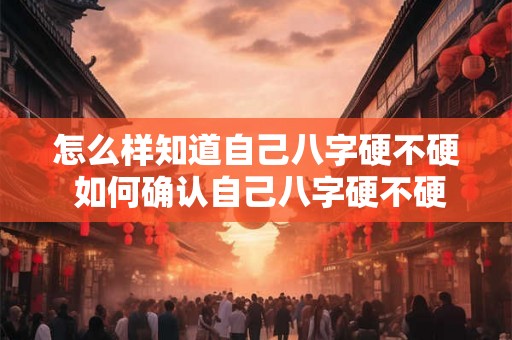 怎么样知道自己八字硬不硬 如何确认自己八字硬不硬
