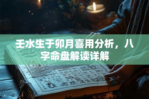 壬水生于卯月喜用分析，八字命盘解读详解