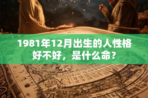 1981年12月出生的人性格好不好，是什么命？