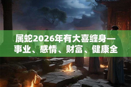 属蛇2026年有大喜缠身—事业、感情、财富、健康全解析！