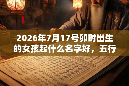 2026年7月17号卯时出生的女孩起什么名字好,五行是什么? 2026年7月17号卯时出生的女孩起什么名字好,五行是什么?