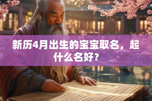 新历4月出生的宝宝取名，起什么名好？