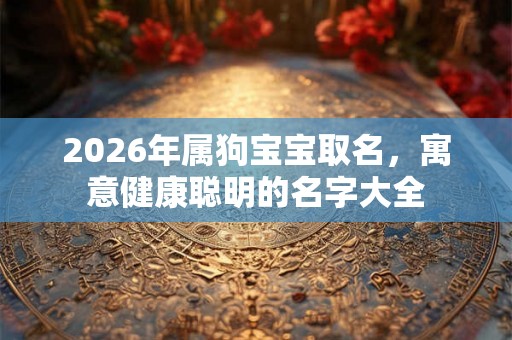 2026年属狗宝宝取名，寓意健康聪明的名字大全