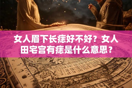 女人眉下长痣好不好？女人田宅宫有痣是什么意思？