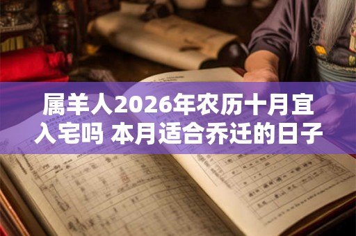 属羊人2026年农历十月宜入宅吗 本月适合乔迁的日子