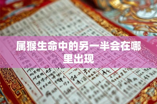 属猴生命中的另一半会在哪里出现