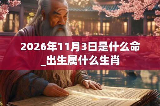 2026年11月3日是什么命_出生属什么生肖
