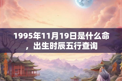 1995年11月19日是什么命，出生时辰五行查询