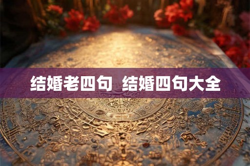 结婚老四句 结婚四句大全 结婚老四句 结婚四句大全