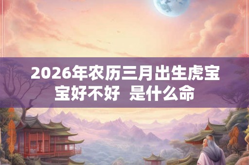 2026年农历三月出生虎宝宝好不好  是什么命
