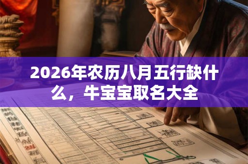 2026年农历八月五行缺什么，牛宝宝取名大全