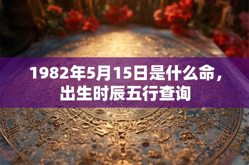 1982年5月15日是什么命，出生时辰五行查询