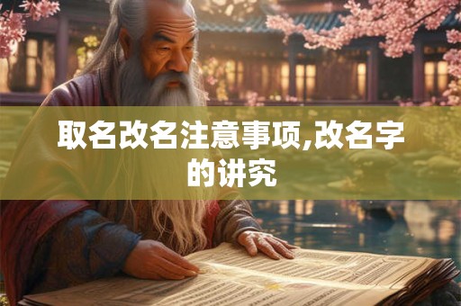 取名改名注意事项,改名字的讲究 取名改名注意事项,改名字的讲究