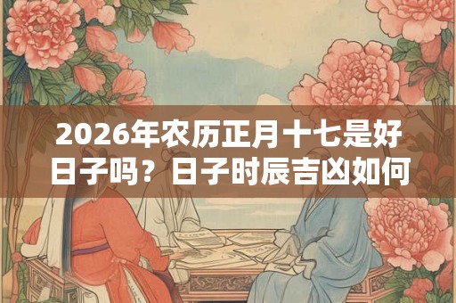 2026年农历正月十七是好日子吗？日子时辰吉凶如何？
