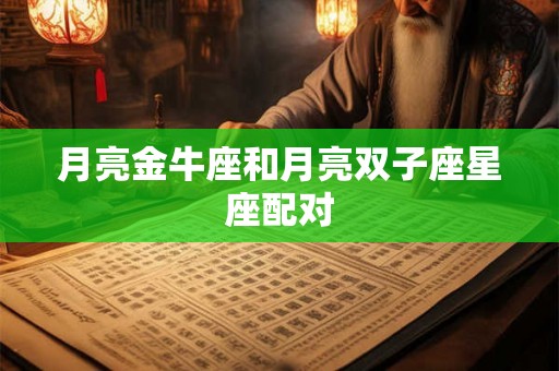 月亮金牛座和月亮双子座星座配对