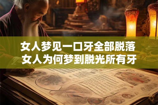 女人梦见一口牙全部脱落 女人为何梦到脱光所有牙