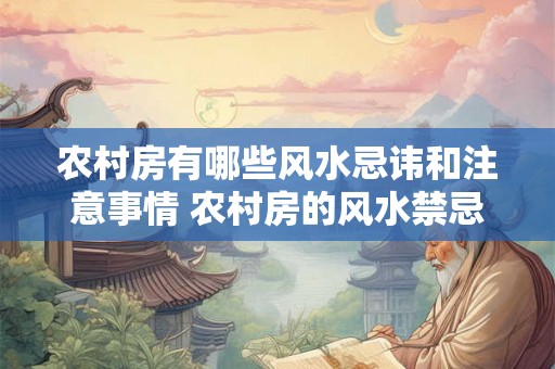 农村房有哪些风水忌讳和注意事情 农村房的风水禁忌和注意