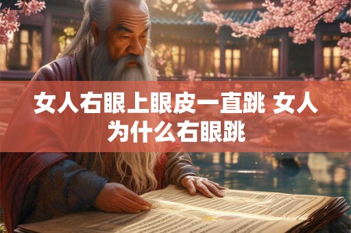 女人右眼上眼皮一直跳 女人为什么右眼跳 女人右眼上眼皮一直跳 女人为什么右眼跳