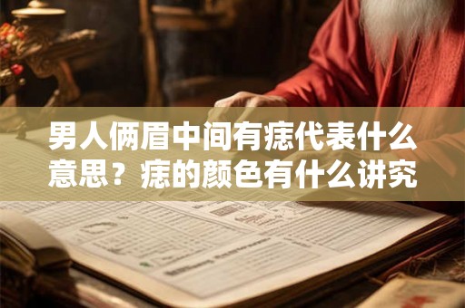 男人俩眉中间有痣代表什么意思？痣的颜色有什么讲究？