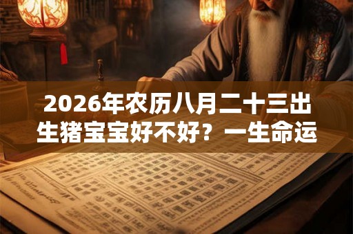 2026年农历八月二十三出生猪宝宝好不好？一生命运如何？