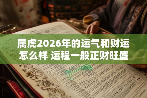 属虎2026年的运气和财运怎么样 运程一般正财旺盛