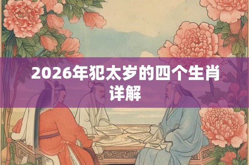 2026年犯太岁的四个生肖详解