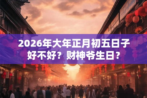 2026年大年正月初五日子好不好？财神爷生日？