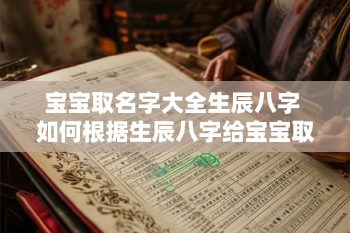 宝宝取名字大全生辰八字 如何根据生辰八字给宝宝取名
