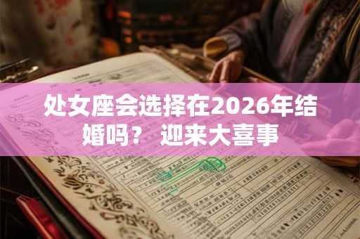 处女座会选择在2026年结婚吗？ 迎来大喜事