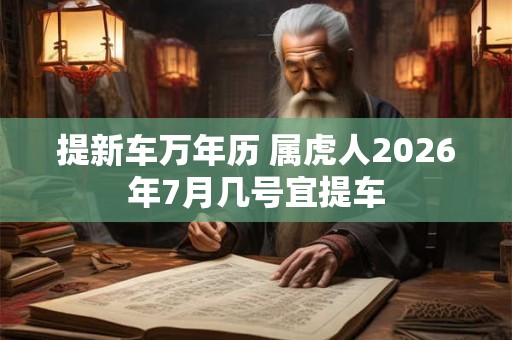提新车万年历 属虎人2026年7月几号宜提车 提新车万年历 属虎人2026年7月几号宜提车