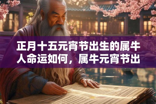 正月十五元宵节出生的属牛人命运如何,属牛元宵节出生好吗? 正月十五元宵节出生的属牛人命运如何,属牛元宵节出生好吗?