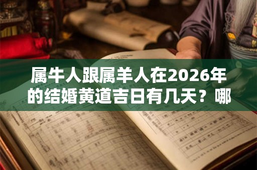 属牛人跟属羊人在2026年的结婚黄道吉日有几天？哪几天？