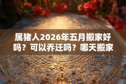 属猪人2026年五月搬家好吗？可以乔迁吗？哪天搬家好？