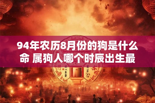 94年农历8月份的狗是什么命 属狗人哪个时辰出生最吉利 94年农历8月份的狗是什么命 属狗人哪个时辰出生最吉利